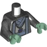 Torso, Jedi Robes, Sand Blue Trim, Belt, Silver Necklace Print, Pearl Titanium Arms, Sand Green Hands / Pearl Titanium
