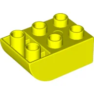Duplo Brick 2 x 3 with Curved Bottom / Vibrant Yellow