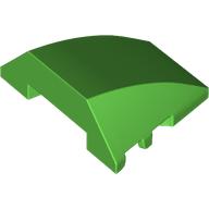 Lego Brick Wedged, Curved 4 x 3 No Studs [Plain] / Bright Green