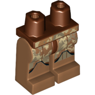 Lego Hips and Medium Nougat Legs with Camouflage Armor Print (Clone Trooper) / Reddish Brown