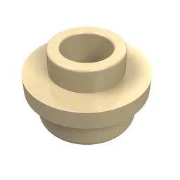 Plate Round 1 x 1 with Open Stud / Tan