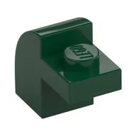 Brick Curved 1 x 2 x 1 1/3 with Curved Top / Dark Green