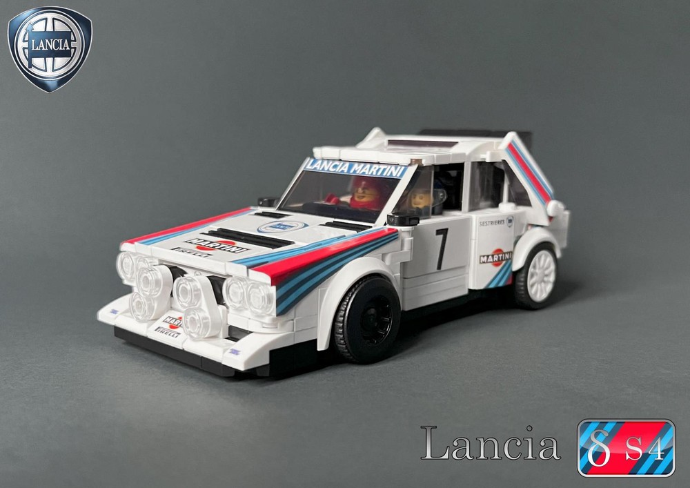 Lego Lancia Delta S4 - Speed Champions 8 Studs wide