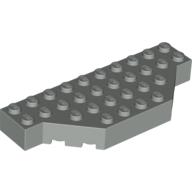 Lego Brick Wedged 4 x 10 with Cut Corner / Light Gray