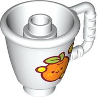 Lego Duplo Cone / Ice Cup with Orange, Yellow Bubbles print