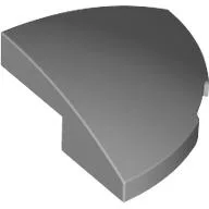 Brick Round Corner, Curved 2 x 2 x 2/3 Quarter Circle With 1 x 1 Bottom Cutout / Light Bluish Gray