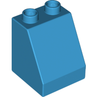 Lego Duplo Brick 2 x 2 x 2 Slope / Dark Azure