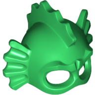 Lego Mask, Swamp Creature with Eye Holes, Fins and Spikes / Green