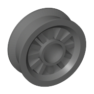 Lego Wheel Spoked 2 x 2 with Pin Hole / Dark Bluish Gray
