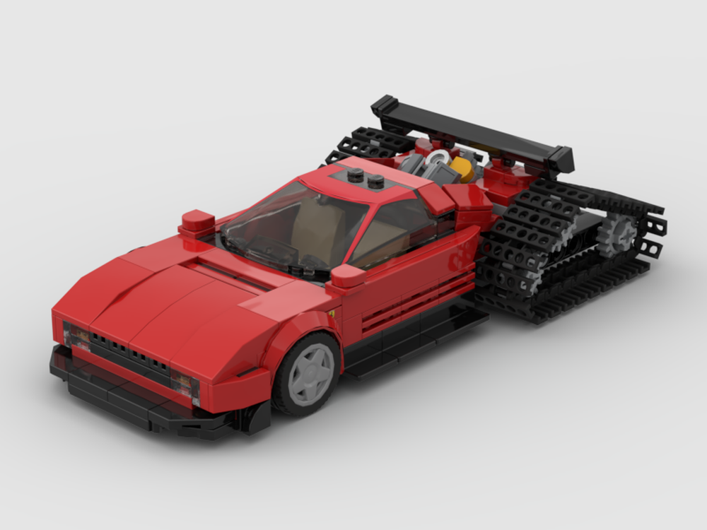 Lego 1989 Ferr*ri Testarossa Custom Half-Track