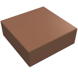 Tile 1 x 1 with Groove / Light Brown