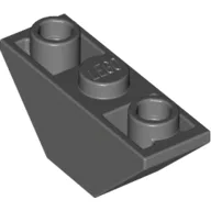 Brick Sloped Inverted 45° 3 x 1 Double with 2 Blocked Open Studs / Dark Bluish Gray