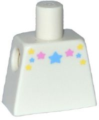 Lego Torso with Bright Light Blue, Bright Light Yellow, and Bright Pink Stars Pattern