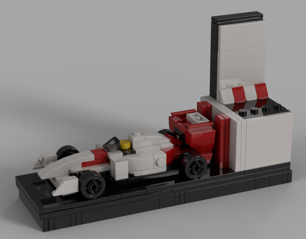 Lego McLaren MP4/4 Microscale with Minifig Display