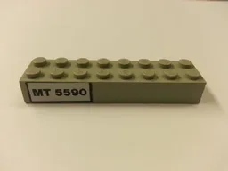 Brick 2 x 8 with Black 'MT 5590' Pattern (Sticker) - Set 5590