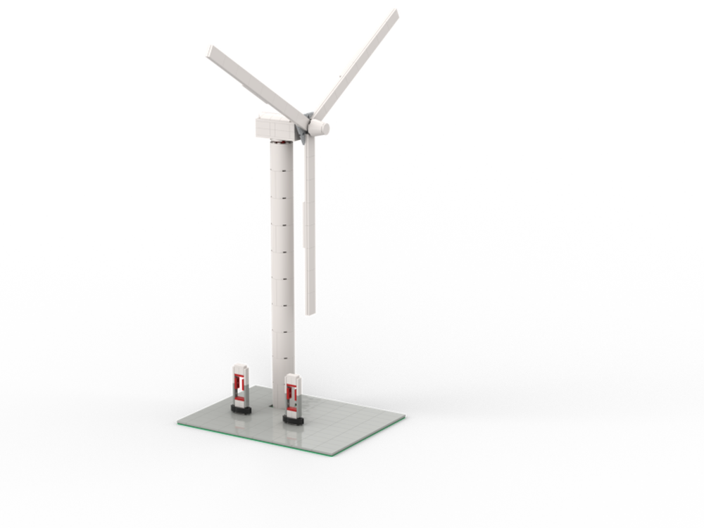 Lego wind turbine with tesla chargers