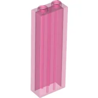 Brick 1 x 2 x 5 without Side Supports / Trans-Dark Pink