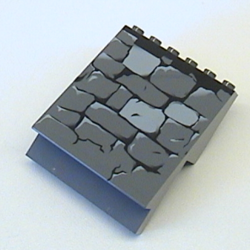 Lego Panel 4 x 6 x 6 Sloped with Stone Wall Print