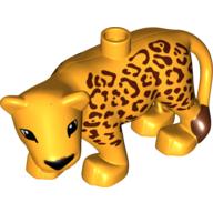 Lego Duplo Animal Leopard Adult New Style / Bright Light Orange