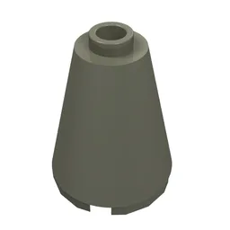 Cone 2 x 2 x 2, Open Stud / Dark Gray