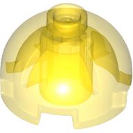 Lego Brick Round 2 x 2 Dome Top, Hollow Stud / Trans-Yellow