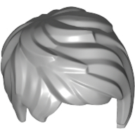 Lego Hair Short Tousled with Side Part / Light Bluish Gray