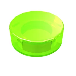 Tile Round 1 x 1 / Trans-Bright Green