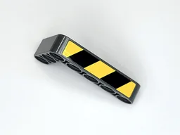 Technic, Liftarm, Modified Bent Thick L-Shape 3 x 5 with Black and Yellow Danger Stripes Pattern Model Right Side (Stickers) - Set 42081