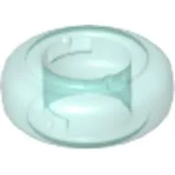 Clikits Bead, Ring, Thick Small with Hole / Trans-Light Blue