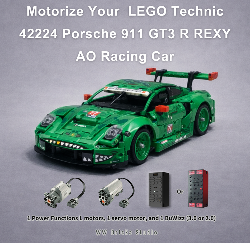 Lego [RC] LEGO Technic 42224 Porsche 911 GT3 R REXY AO Racing Car with 1 PF L and 1 Servo motor