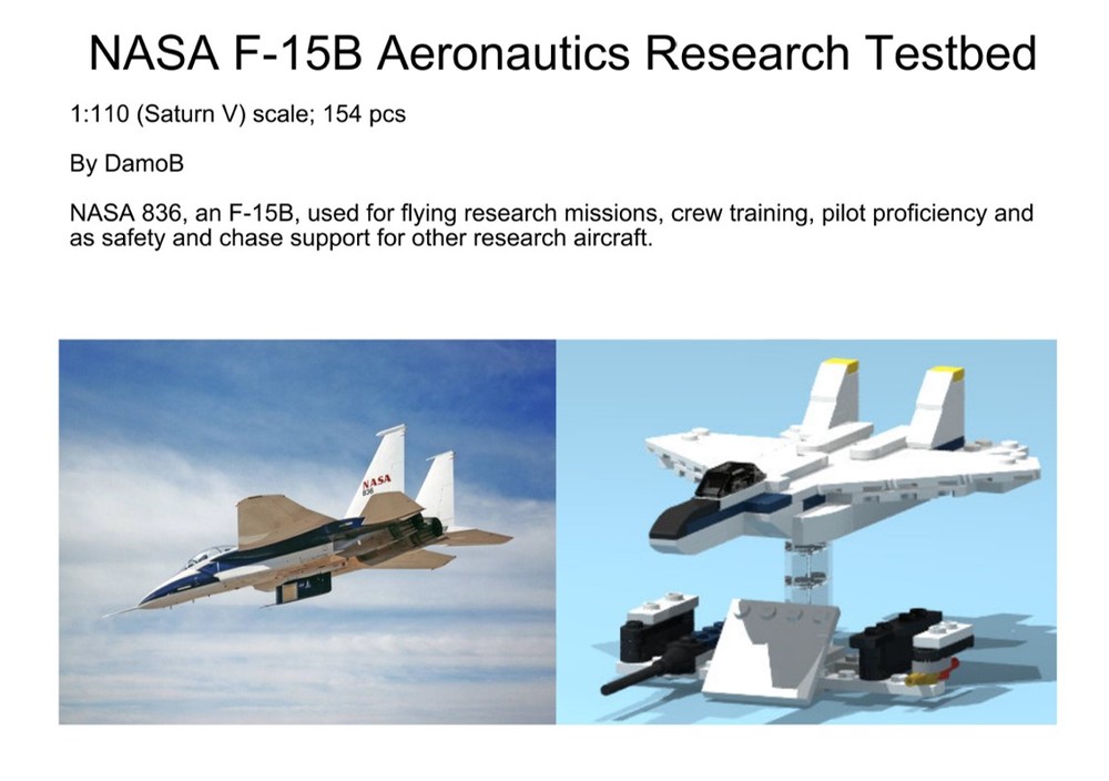 Lego DamoB's NASA F-15B Eagle Research Testbed