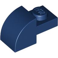 Lego Brick Curved 1 x 2 x 1 with Curved Top / Dark Blue