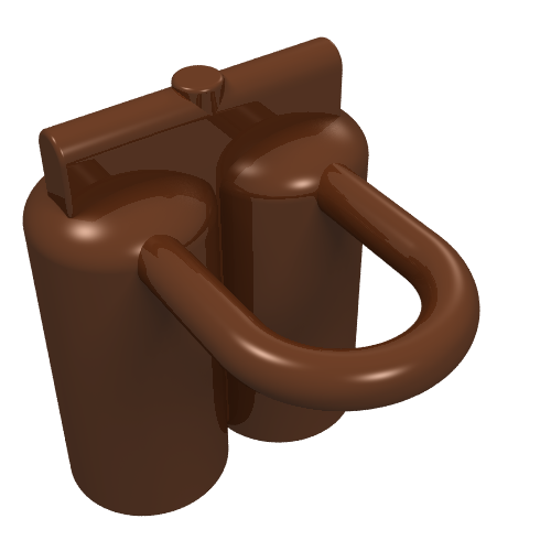 Lego Minifig Neckwear Airtanks with Large Holes / Reddish Brown