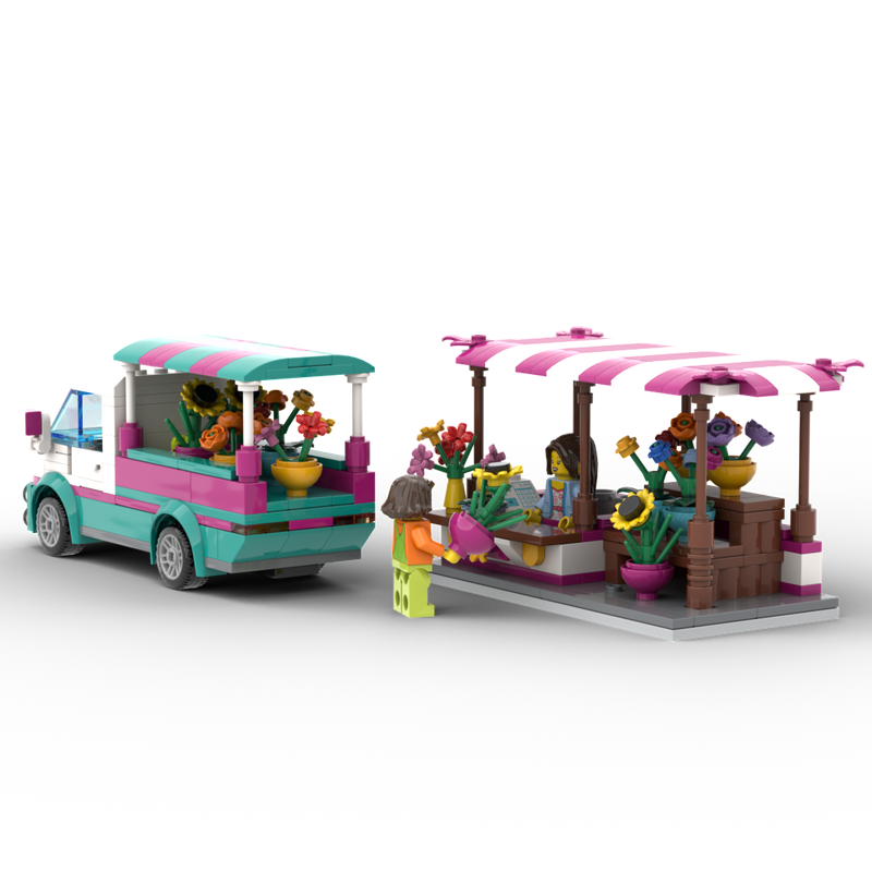 Lego Florist Stand with Delivery Van
