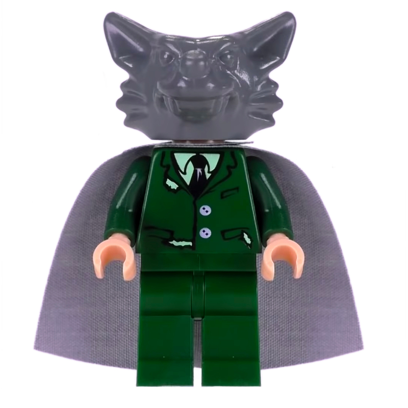Lego Remus Lupin, Dark Green Suit, Wolf Head