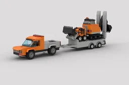 Ute with trailer, dingo and small excavator