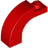 Lego Brick Arch 1 x 3 x 2 Curved Top / Red