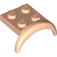 Lego Wheel Arch, Mudguard 2 x 3 x 1 1/3 with 2 x 2 Plate / Light Nougat