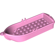 Lego Boat / Rowing Boat 14 x 5 x 2 with Oarlocks [2 Hollow Inside Studs] / Bright Pink