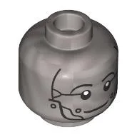 Minifig Head Tin Man, Robot Metal Plating
