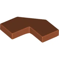 Tile Special 2 x 2 Corner with Cut Corner - Facet / Dark Orange