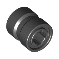 Wheel 8 x 9 with Hole Notched for Wheels Holder Pin, Re-inforced Back / Black