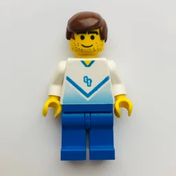 Soccer Player White Torso, Blue Legs, #4