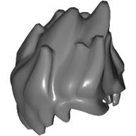 Lego Hair Tousled and Spiked Up Very High / Dark Bluish Gray
