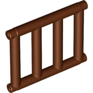 Bar 1 x 4 x 3 [End Tabs] / Reddish Brown