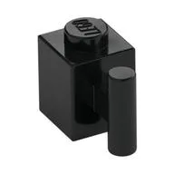 Brick Special 1 x 1 with Handle / Black
