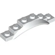 Wheel Arch, Mudguard, 1 1/2 x 6 x 1 [Arch Extended] / White