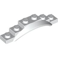 Lego Wheel Arch, Mudguard, 1 1/2 x 6 x 1 [Arch Extended] / White