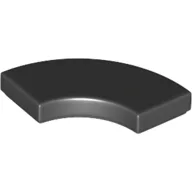Tile 2 x 2 Curved, Macaroni / Black