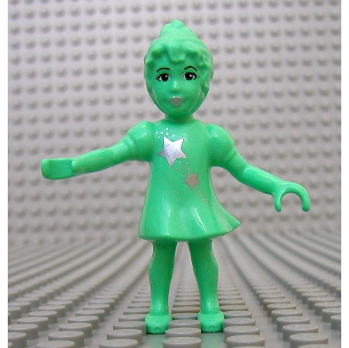 Lego Belville Fairy with Star Print / Medium Green